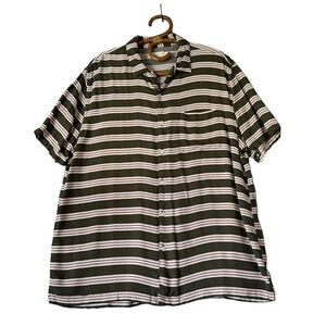 Onia | Mens Striped Short Sleeve Button Front Camp‎ Shirt Size XL